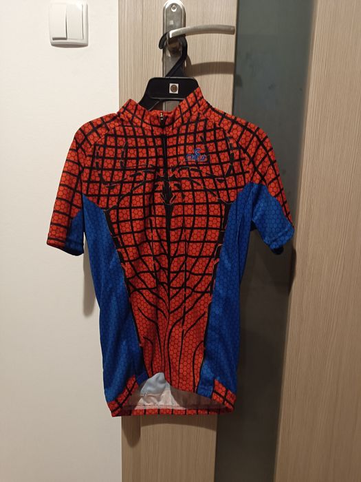 Koszulka kolarska rowerowa Spiderman r.S unisex męska damska