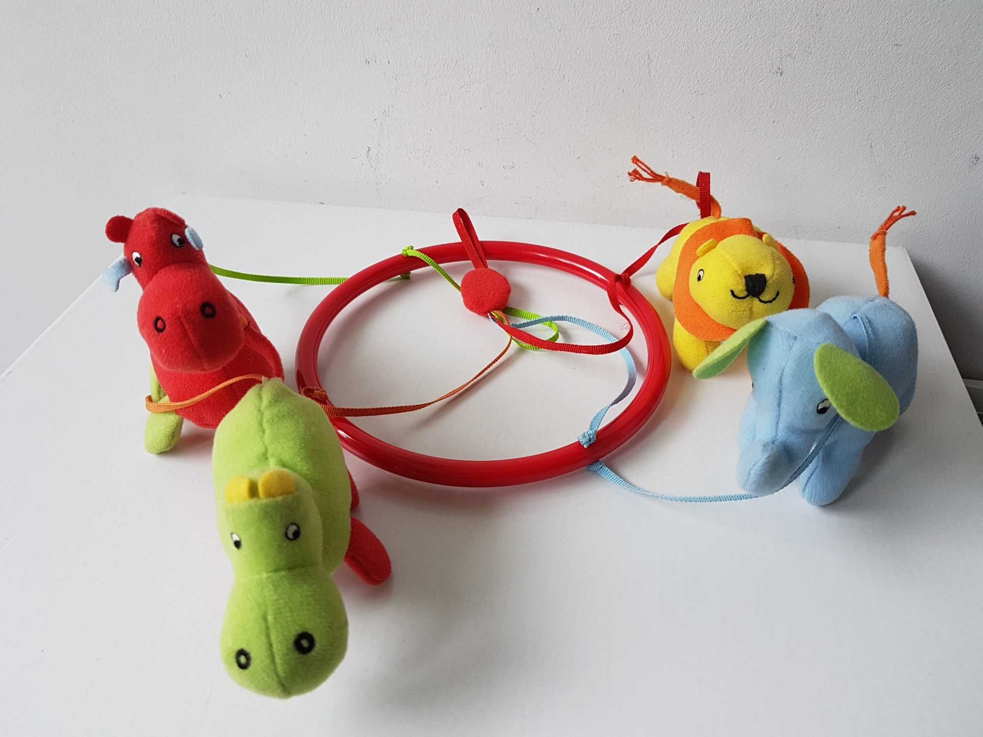 IKEA karuzela do łóżeczka pluszowe zwierzęta + holder uchwyt żyrafa