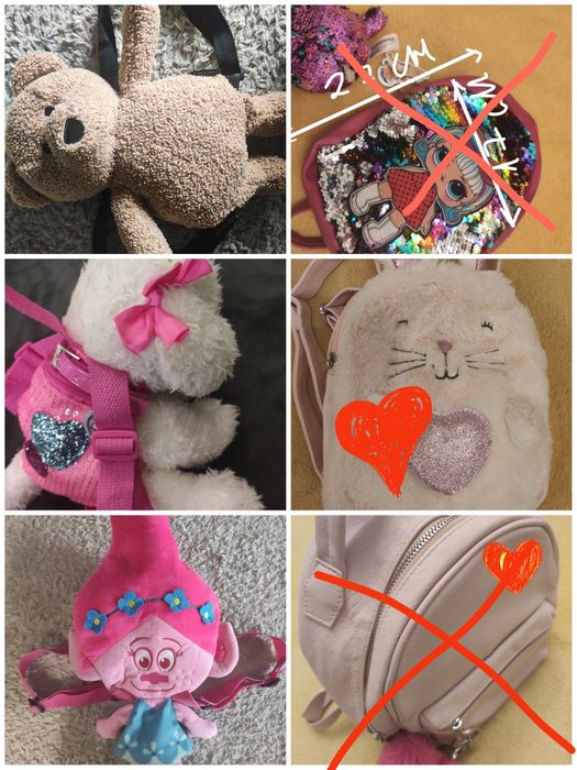 Plecaki    dziecięce .   Cena   za jedną.