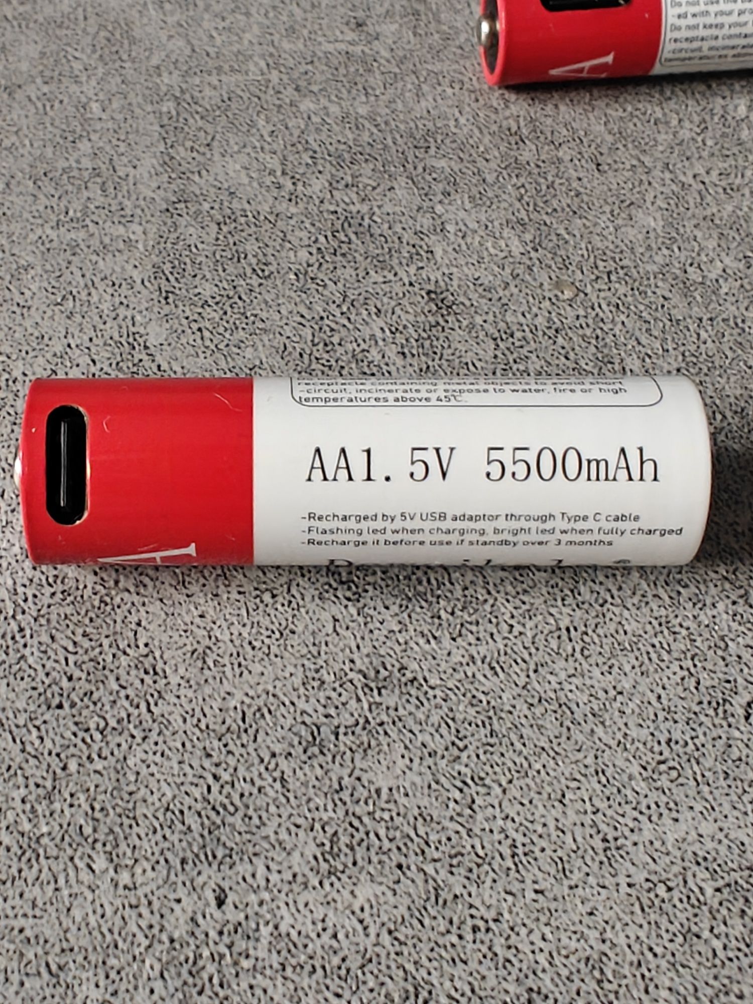 Akumulatorki ładowane przez USB typ C