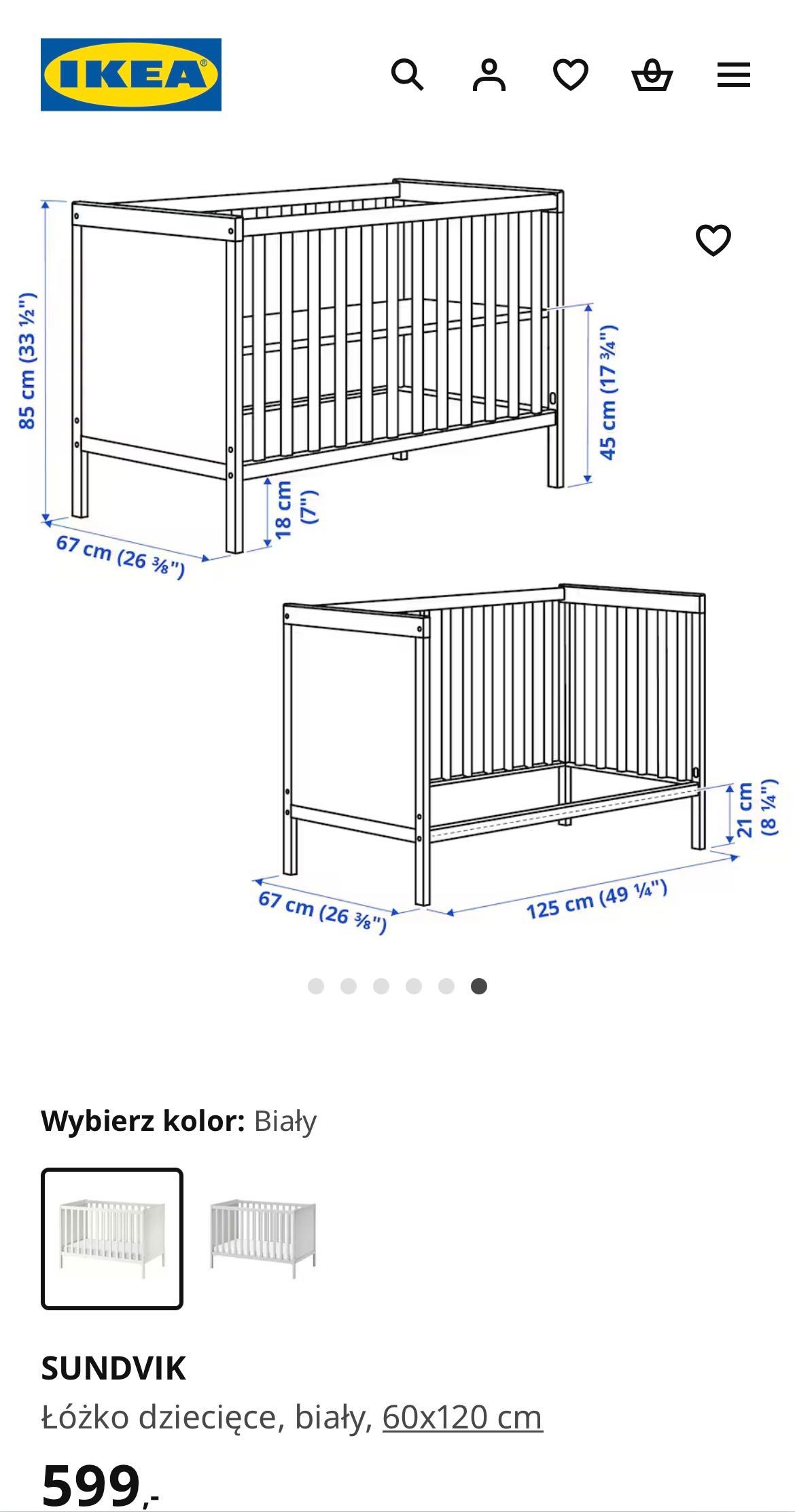 Łóżeczko z materacem