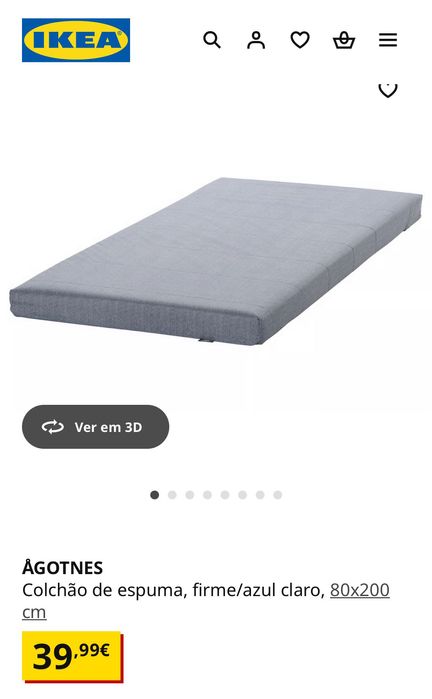 Colchão de Solteiro (80x200) ÅGOTNES IKEA