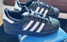 Adidas superstar sneakersy czarne oryginalne półbuty trampki