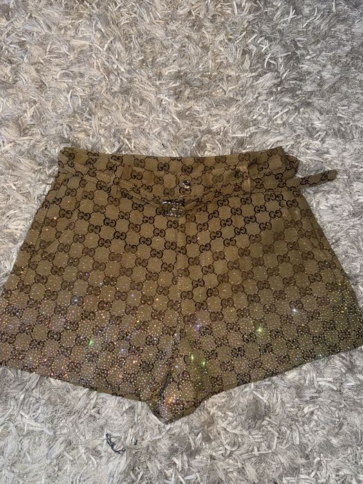 Calções monograma Gucci com brilho