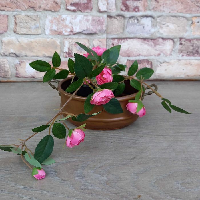 Mała miedziana osłonka na kwiaty miedziana doniczka na zioła