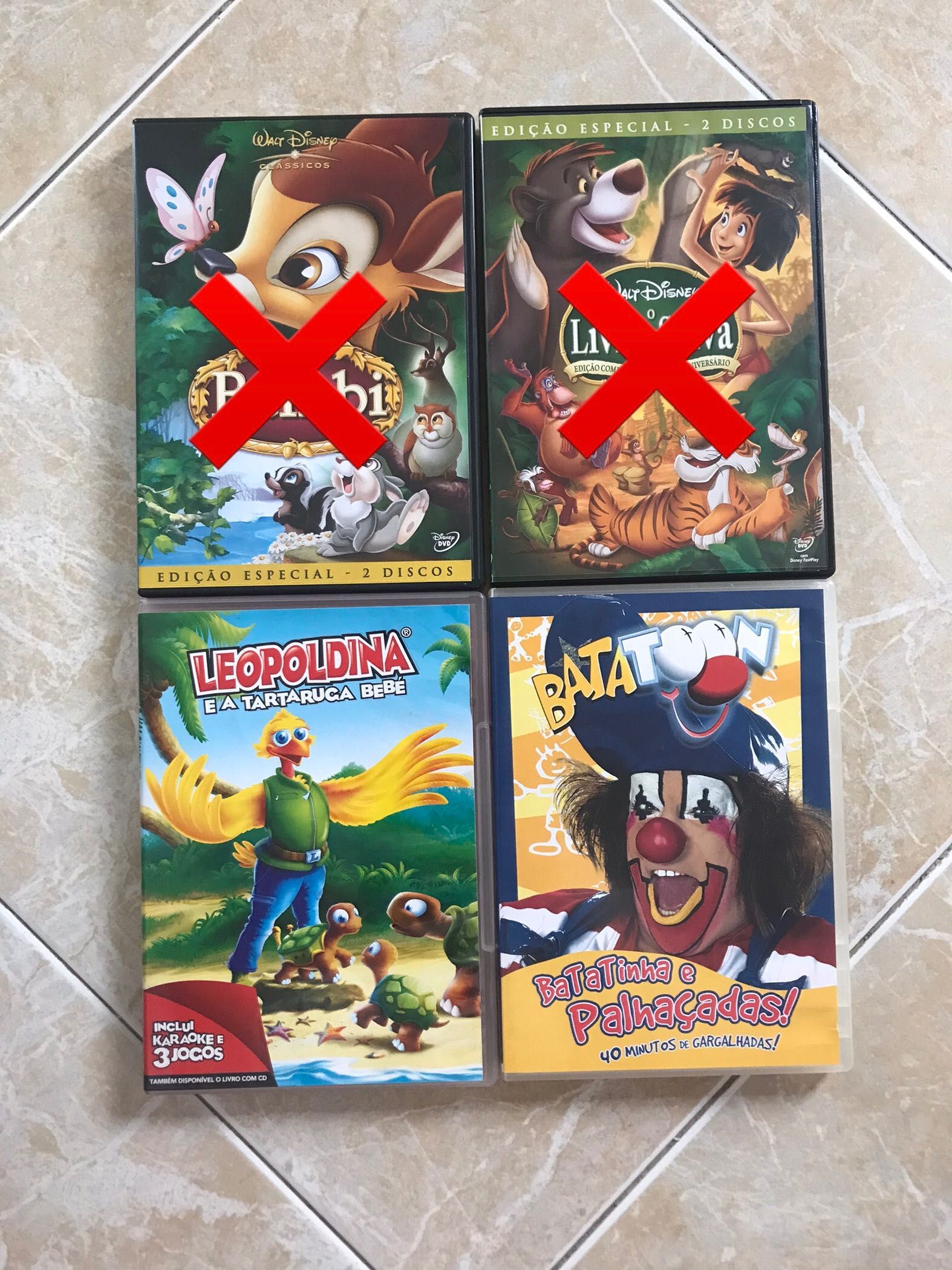 Diversos DVDs infantis