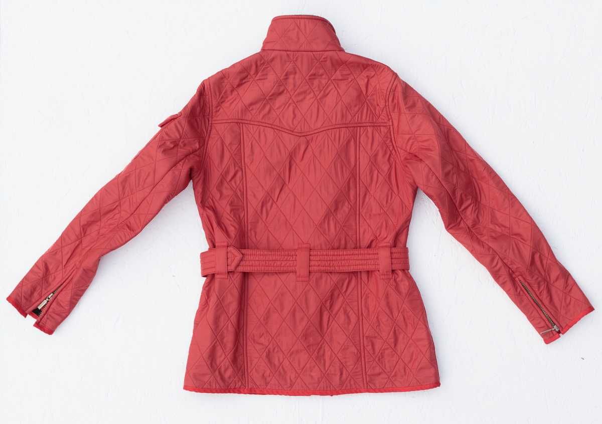 Barbour International czerwona pikowana kurtka za biodra XS
