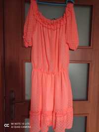 Sukienka neonowa pomarańczowa