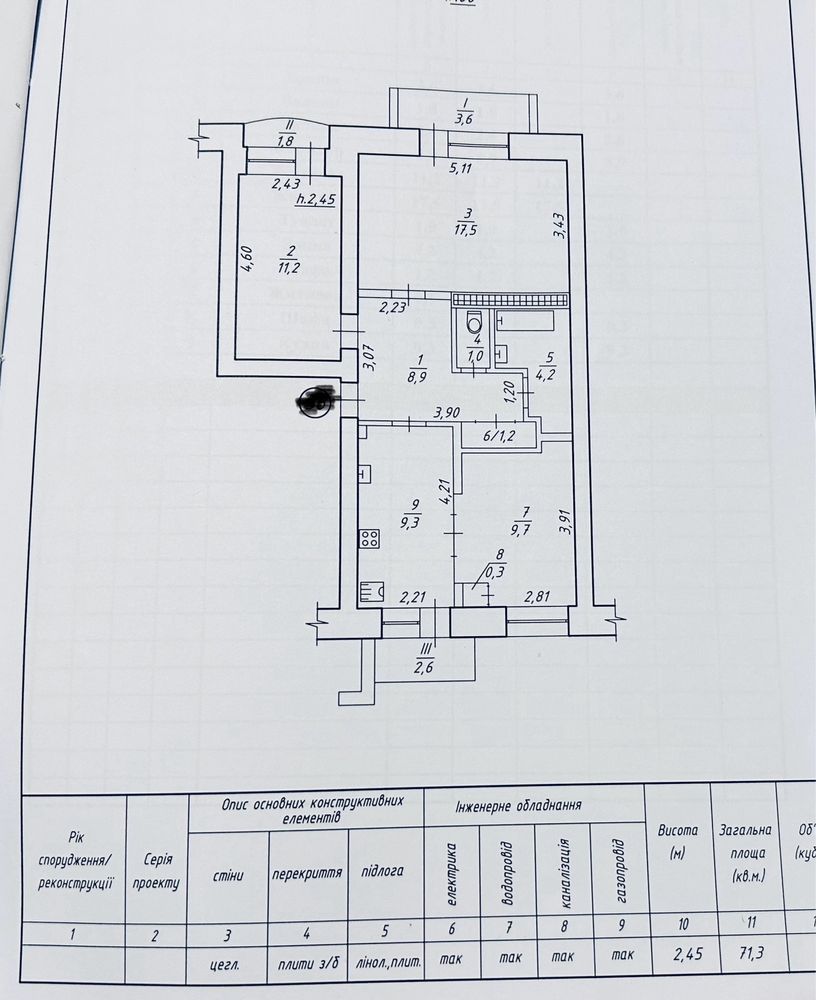 Продам 3 кімнатну  квартиру з автономним опаленням.