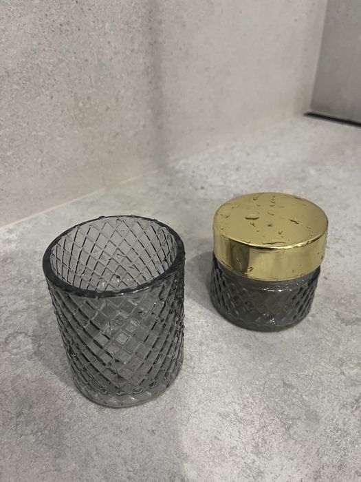 Zestaw do łazienki ozdoba kubeczek pojemnik