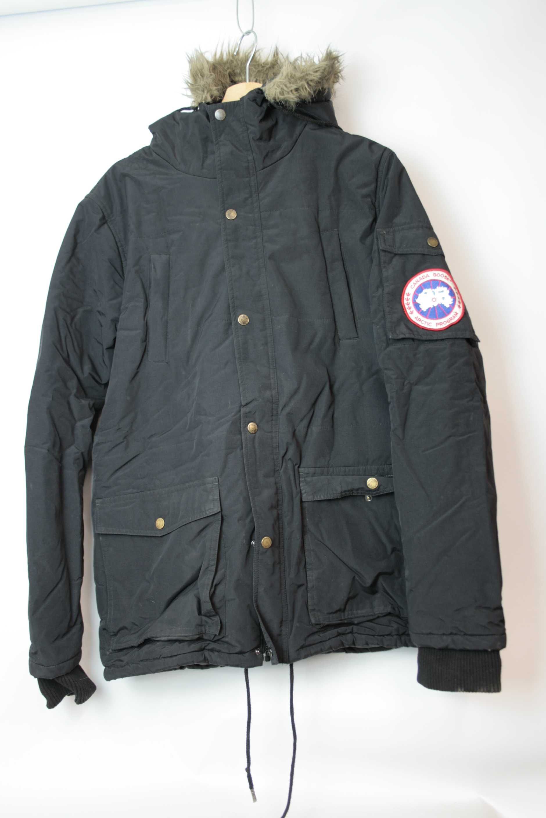 Canada Goose kurtka zimowa z kapturem parka snowboard ocieplona r. L