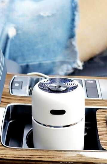 Ultradźwiękowy nawilżacz powietrza do samochodu i domu – aromaterapia