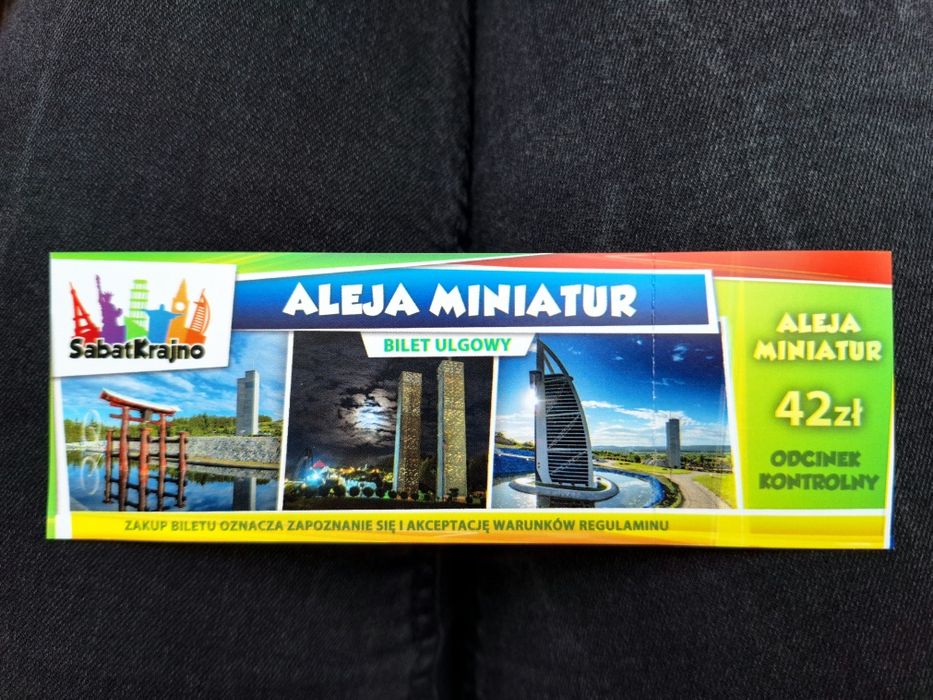 Bilet ulgowy na Park Miniatur o wartości 42 zł
