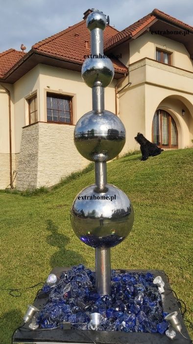 Fontanna ze stali nierdzewnej 4 kule H240cm
