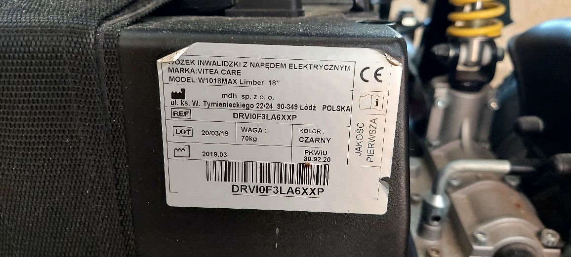 Sprzedam wózek inwalidzki firmy limber 18"
