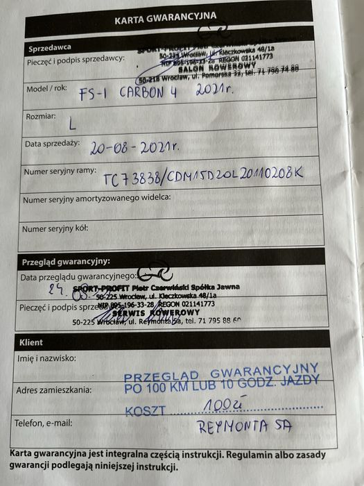 Mam do sprzedania Rower Cannondale FS-I Carbon 4