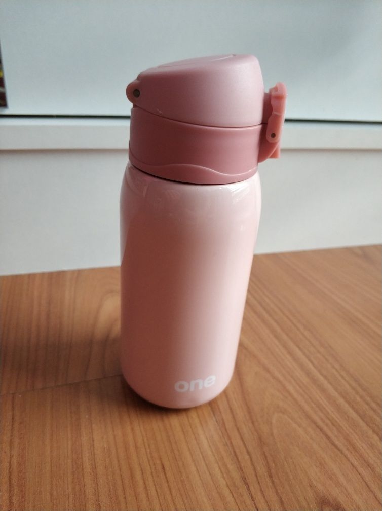 Kubek termiczny mały pudrowy róż 330 ml