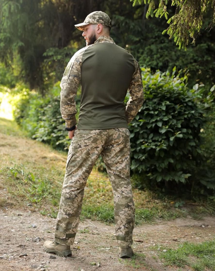 Військова форма мультикам убакс штани тактичні піксель олива военная