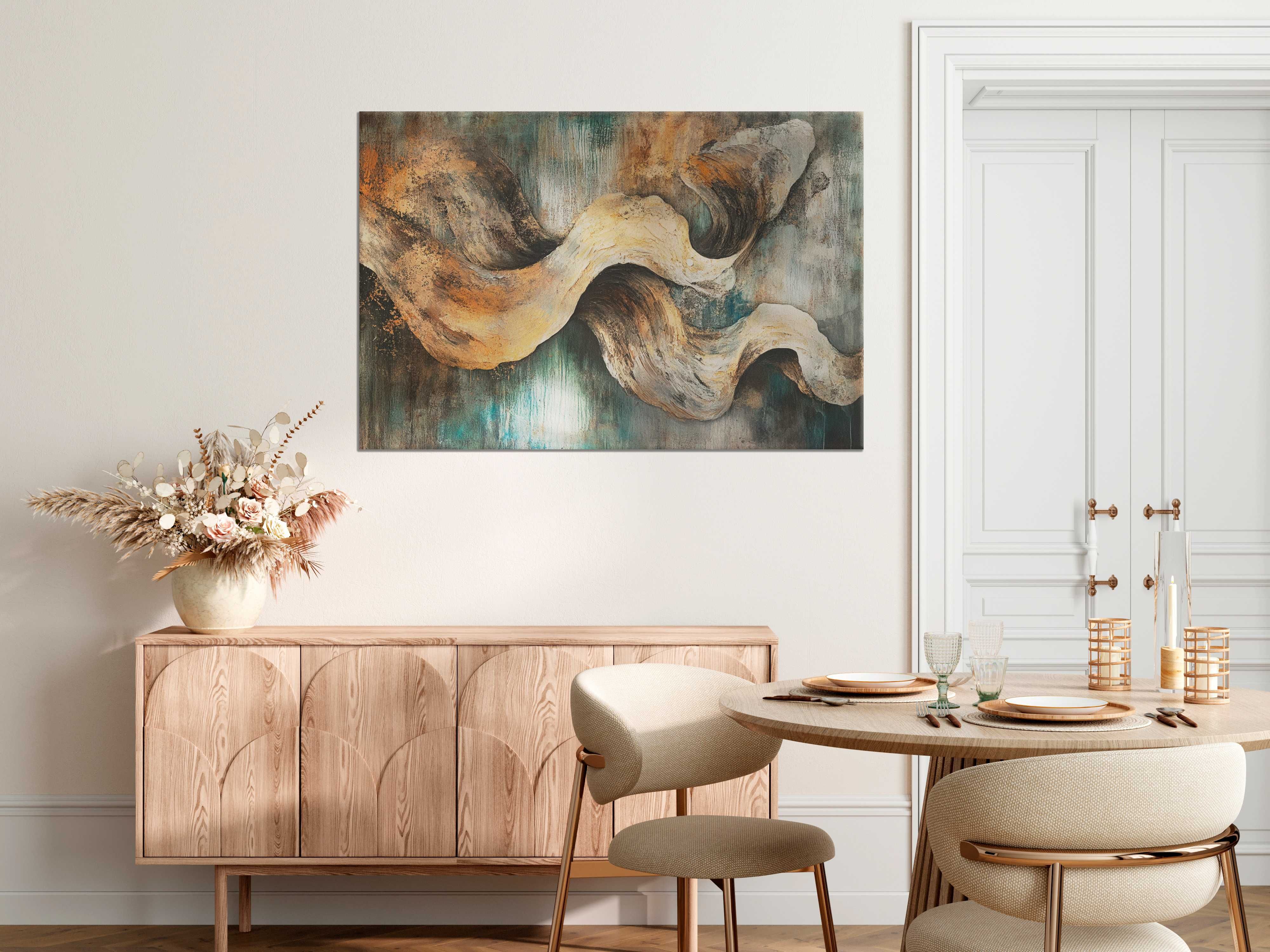 Ruch Materii | Obraz na płótnie premium 150x100 cm | Wabi Sabi 52