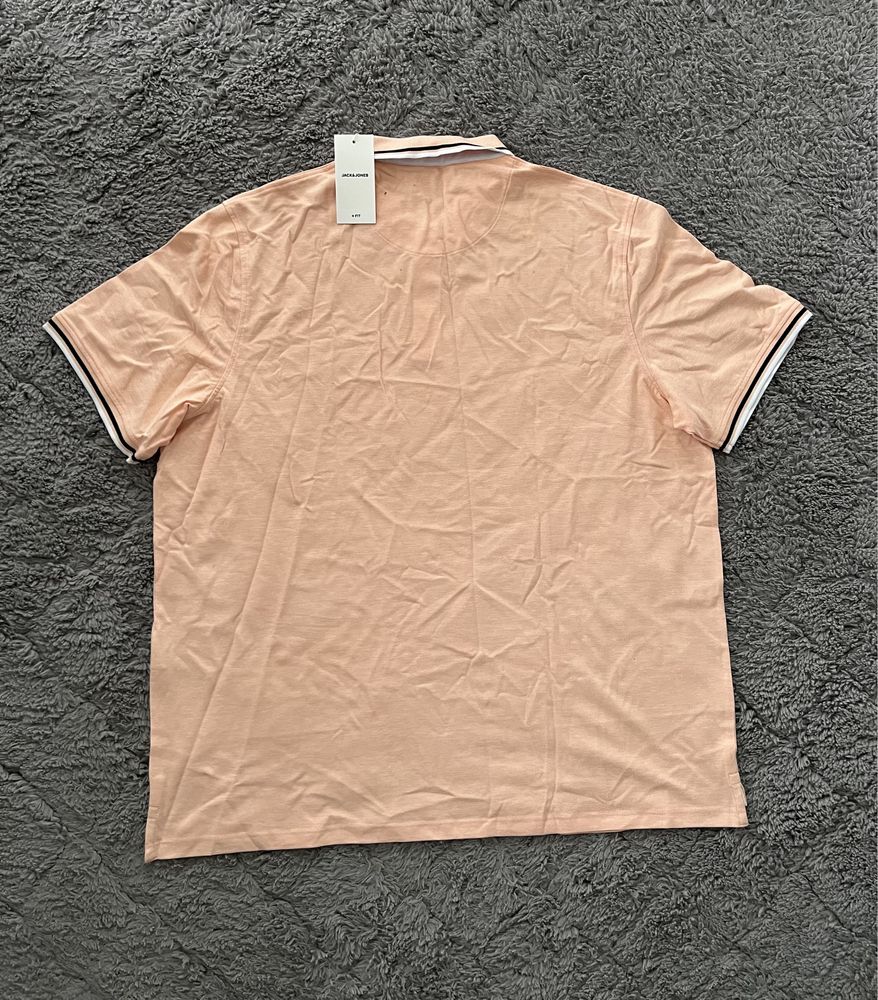 Jack&Jones koszulka polo z krótkim rękawem morelowa roz 4XL NOWW