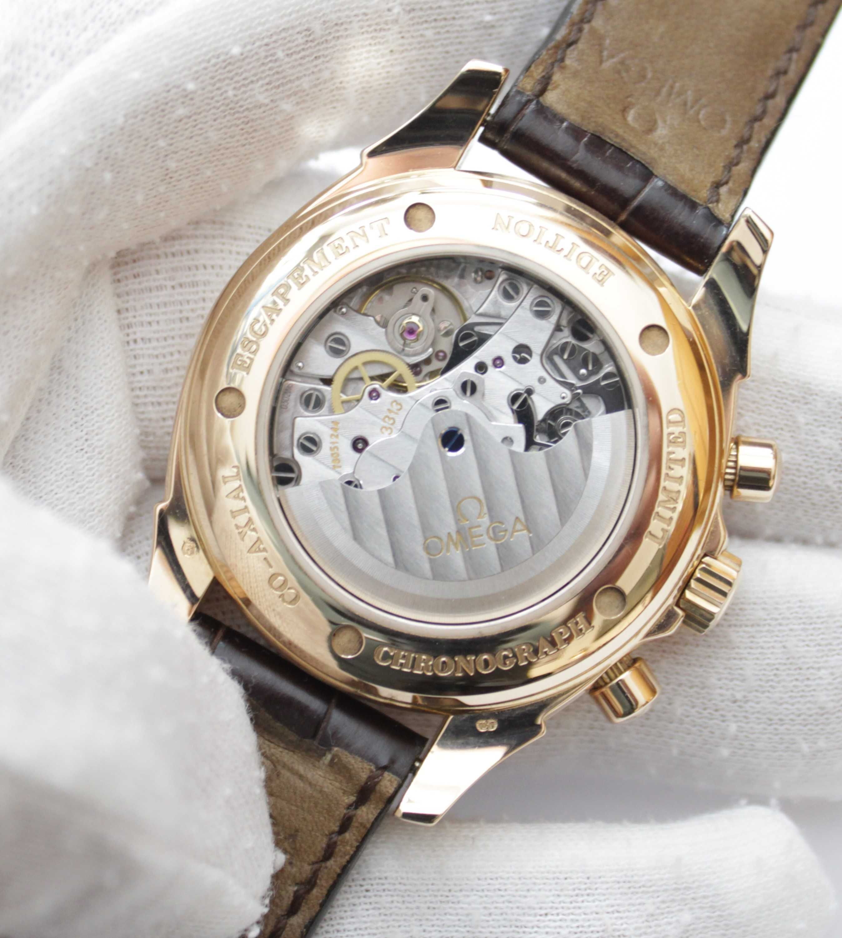 Omega DeVille 18K Co-Axial Relogio Cronografo Chronometer raro
