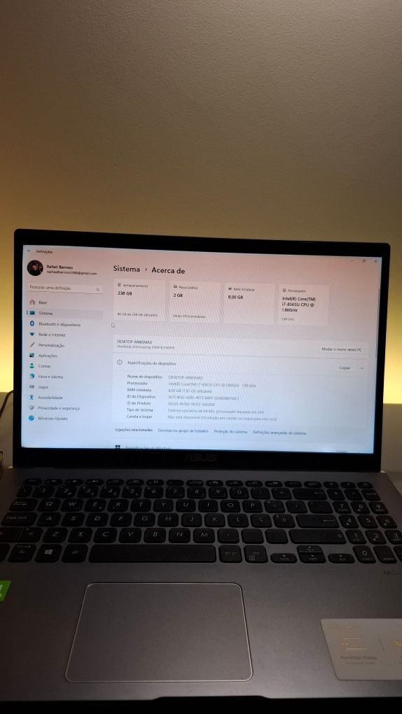 Desktop Asus i7 como novo (com fatura)
