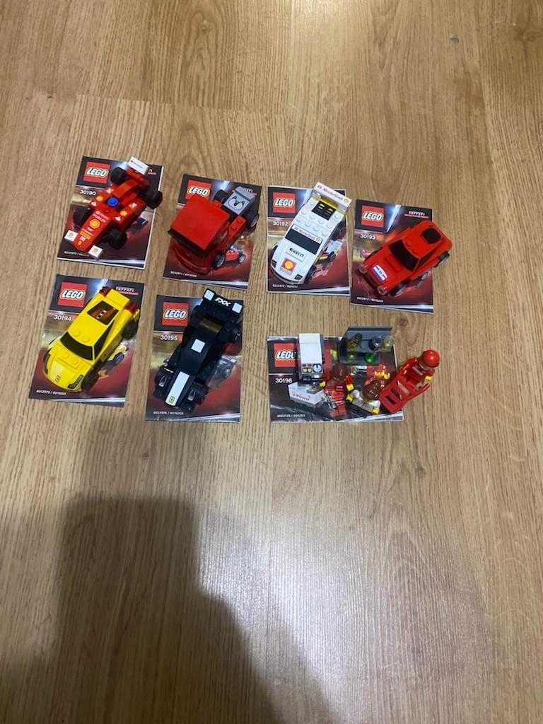 Lego Shell Ferrari zestawy:30192,30196,30191,30190,30195,30194,30193