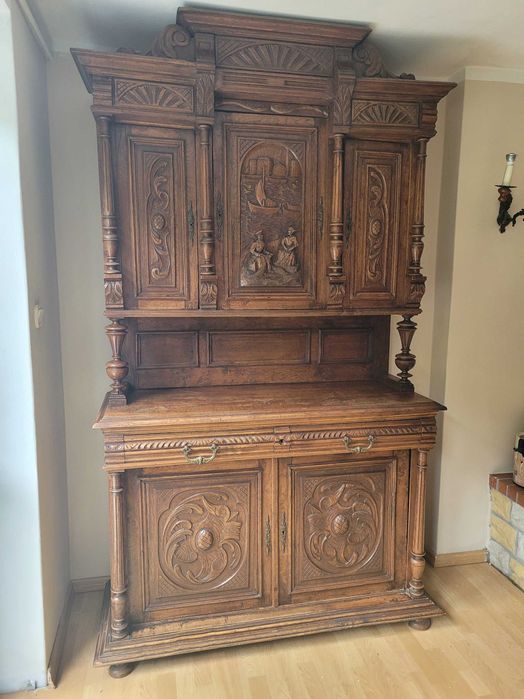 Kredens antyczny myśliwski XIX wiek antyk