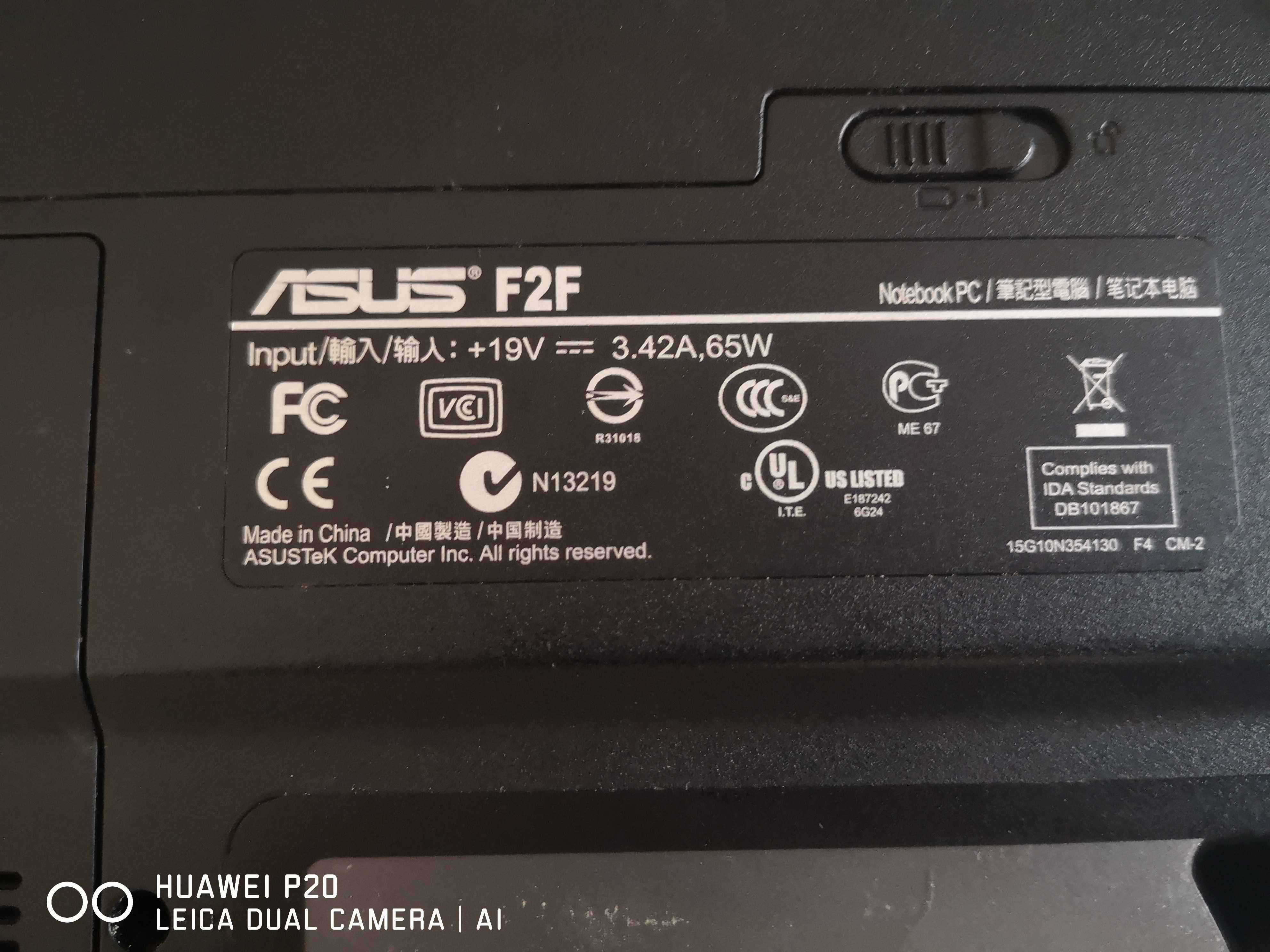 ASUS F2F -Intel® Core™2 Duo,ddr2 1gb,hdd Brak/Sprawny Okazja !