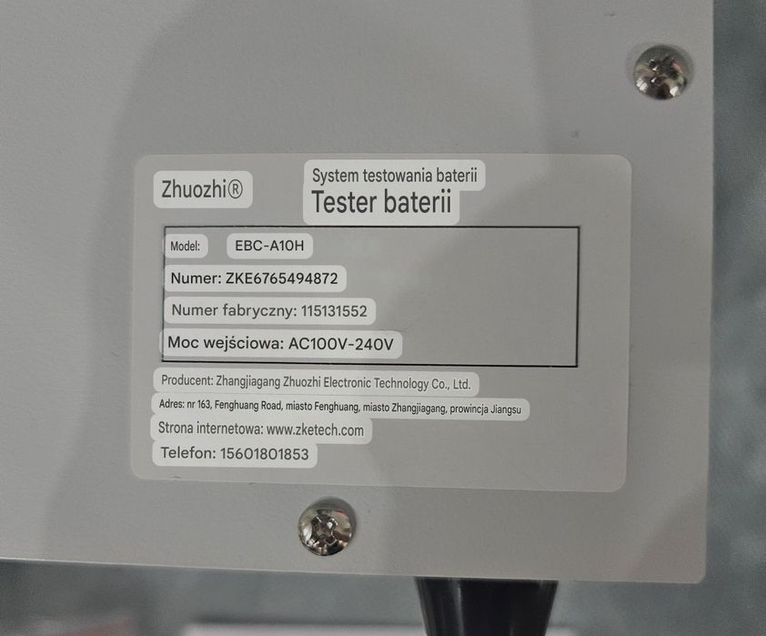 Tester ładowania i rozładowania akumulatora,pojemności   EBC-A10H