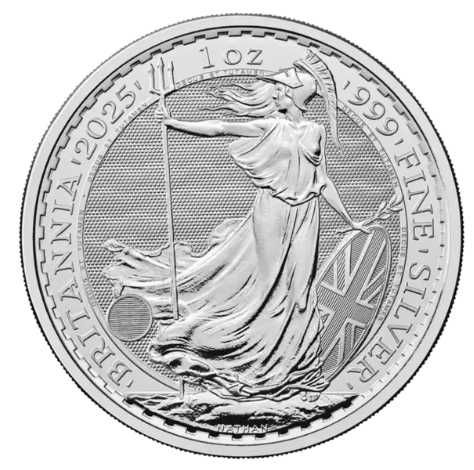 moeda prata Britania