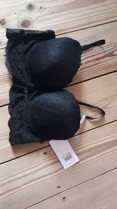 Rodier Paris 95D nowy czarny koronkowy  biustonosz