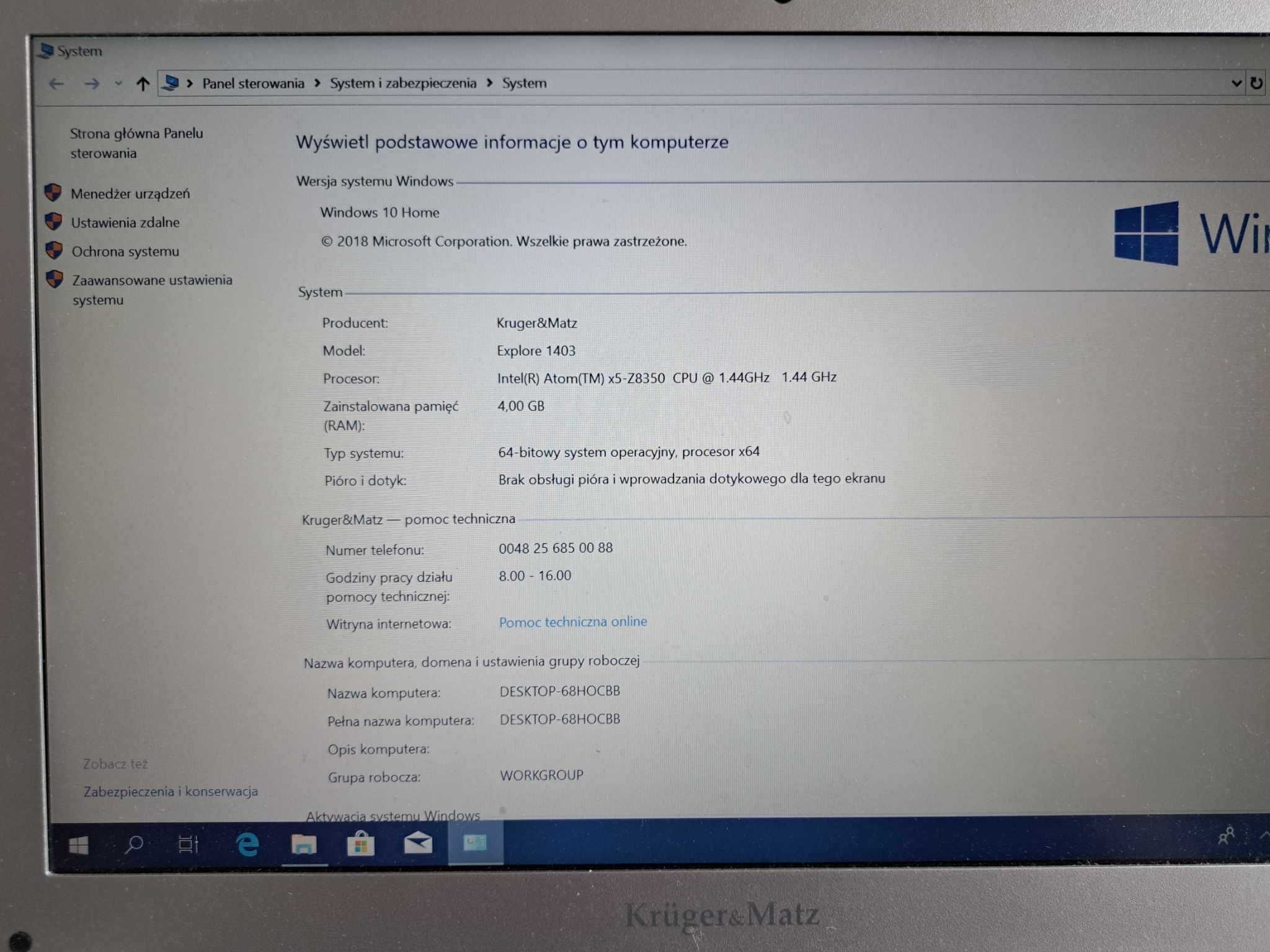 Laptop Kruger&Matz Explore 1403 Intel Windows 10 Full HD