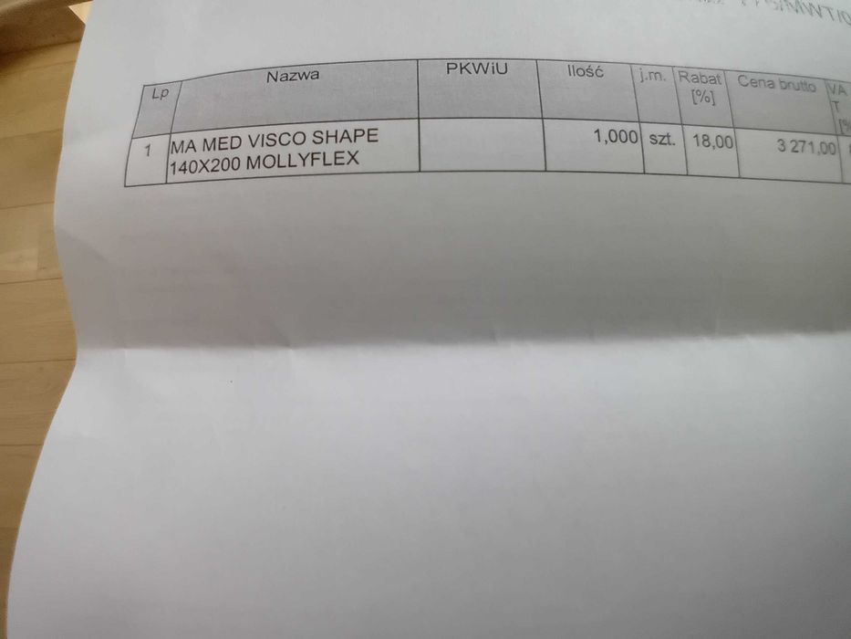 Pan materac, nowy 140x200 Ma Med Visco Shape, materac medyczny.