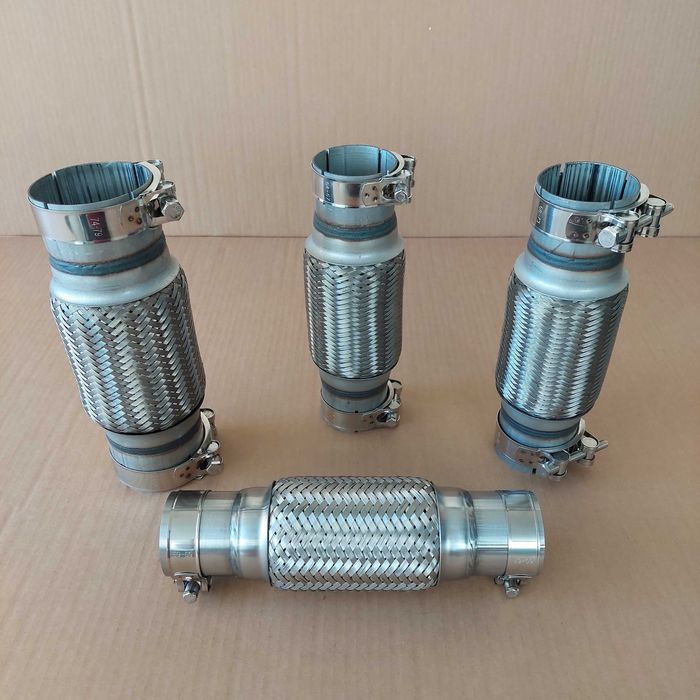 Flexíveis Inox Escape Automóvel Universal + braçadeiras Várias Medidas