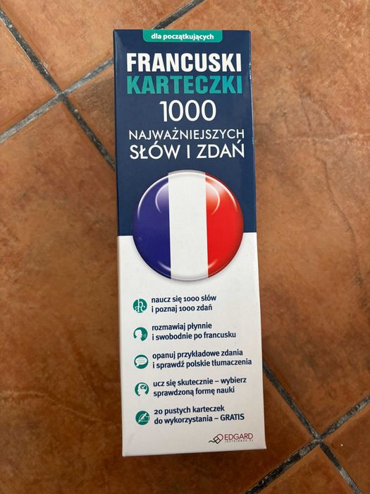 Fiszki język francuski 1000 dla początkujących NOWE