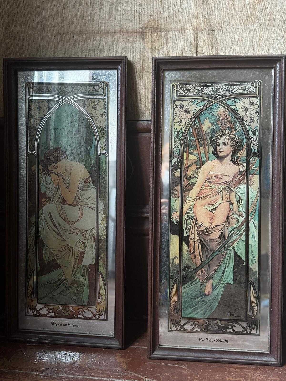 Dois vitrais  Belle Epoque/Art Noveau. BARATO ( oferta doutro)