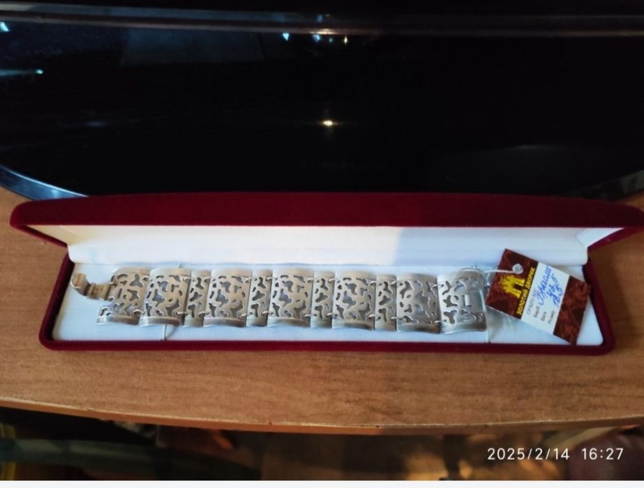 Шикарний срібний браслет, 925. Браслет серебро.