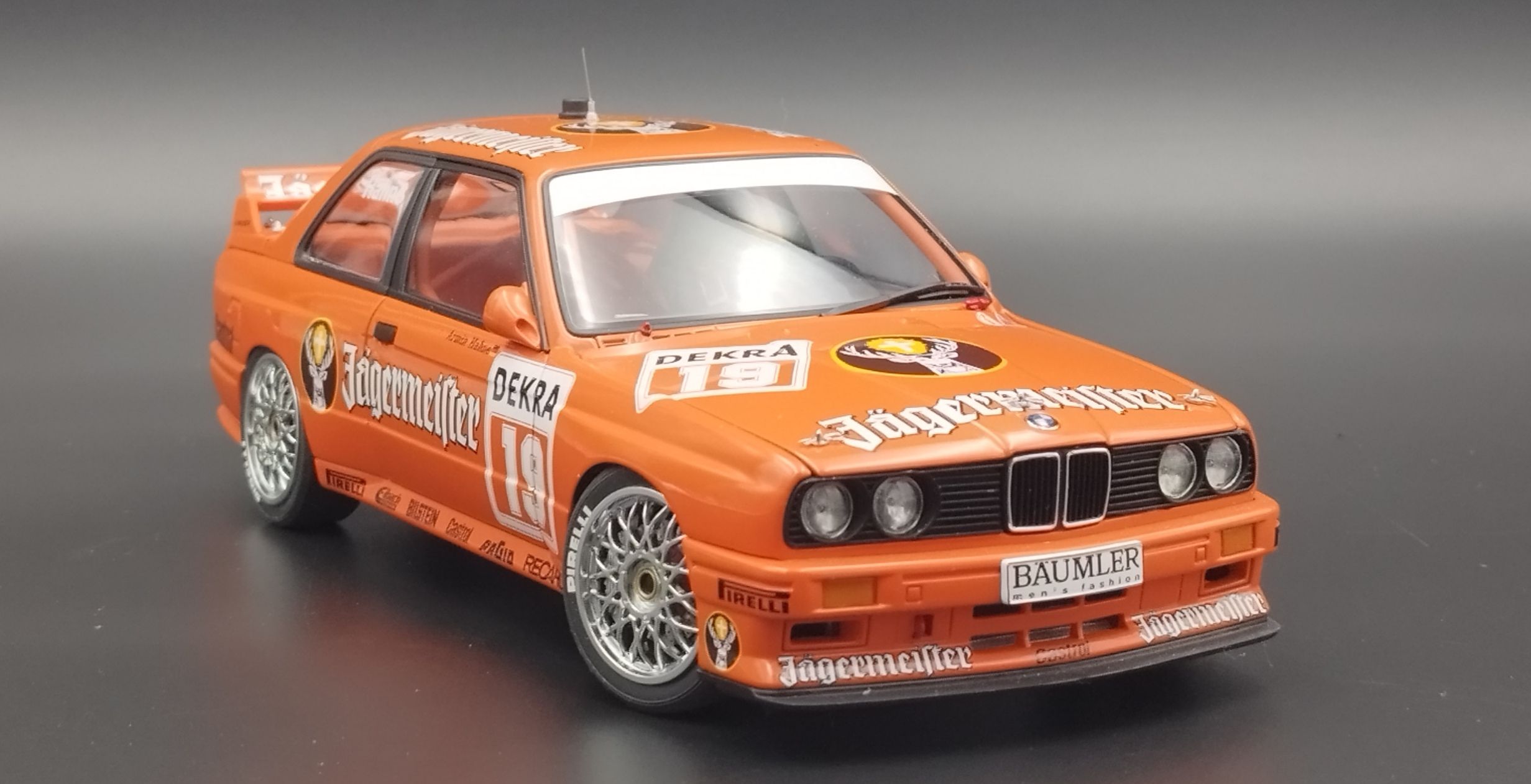 1:18 AutoArt 1992 BMW (E30) M3 Jagermeister #19 Hahne model NO Box