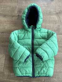Зимняя куртка на мальчика зеленая 86 размер