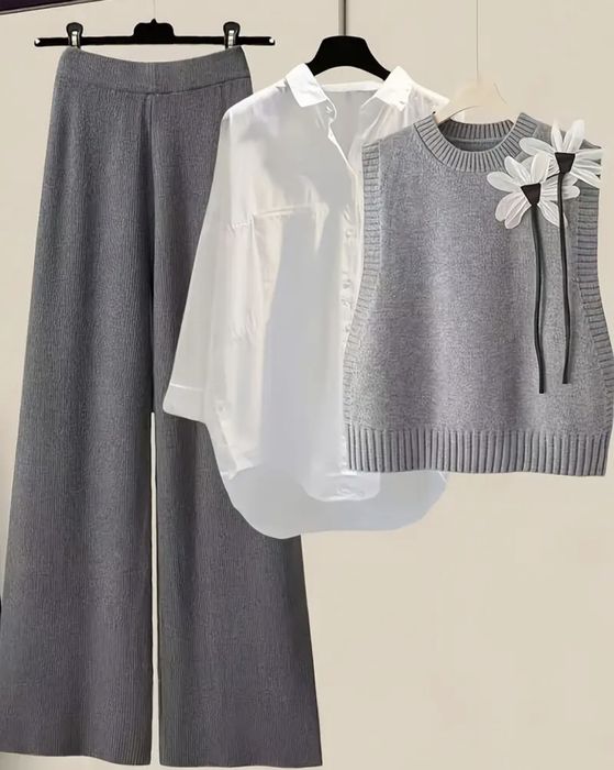 Piękny trzy częściowy komplet duży rozmar xl XXL