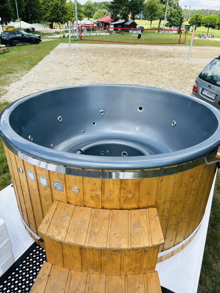 Mobilna Sauna i  jacuzzi 8 osobowe  duze  bala morsowanie zimna beczka