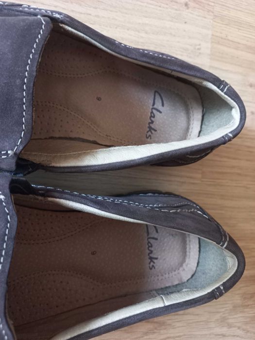 Мужские новые замшевые мокасины Clarks 43 p.