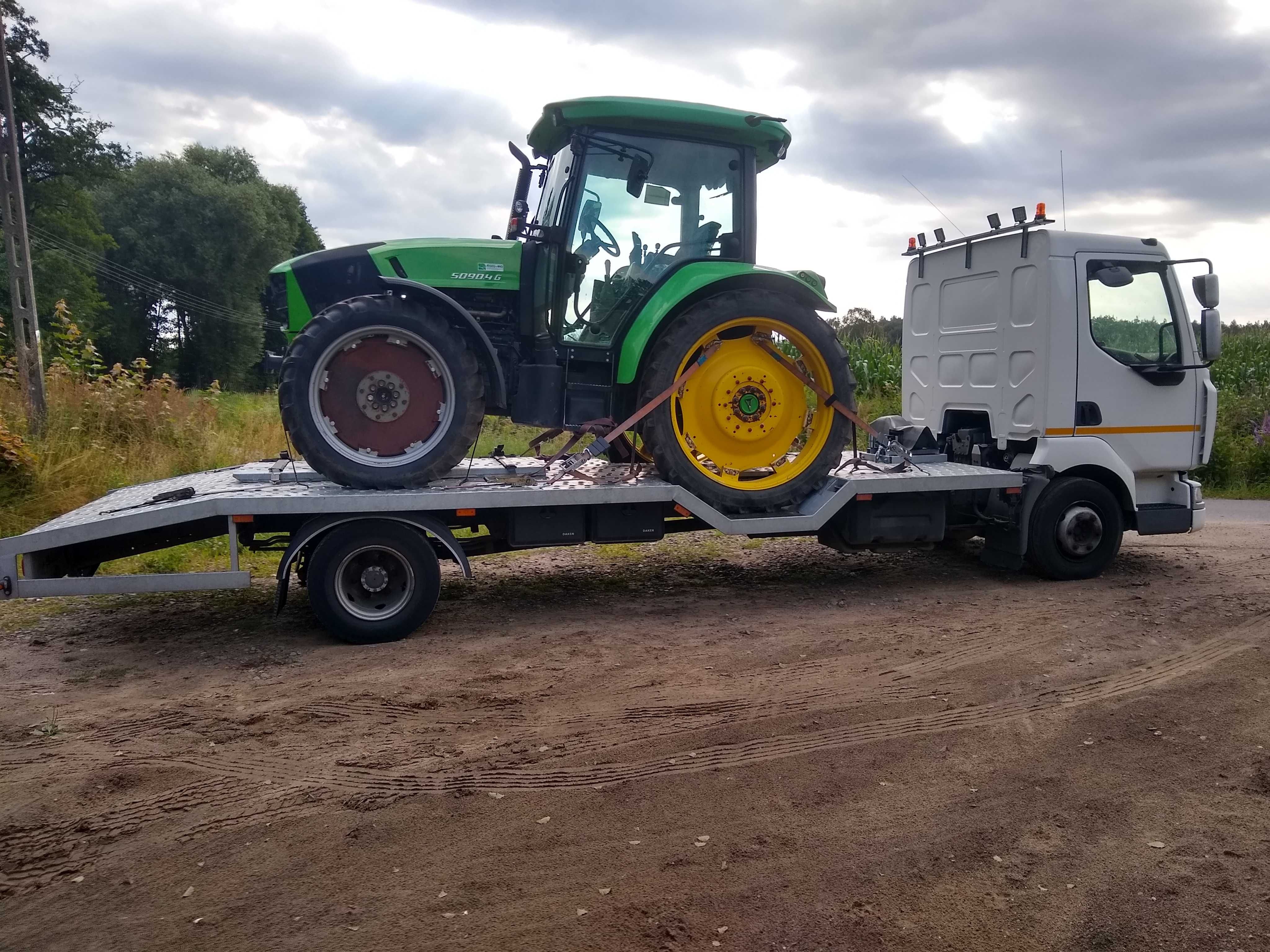 Autolaweta laweta transport ciągników maszyn przyczep do 7 i 14 ton