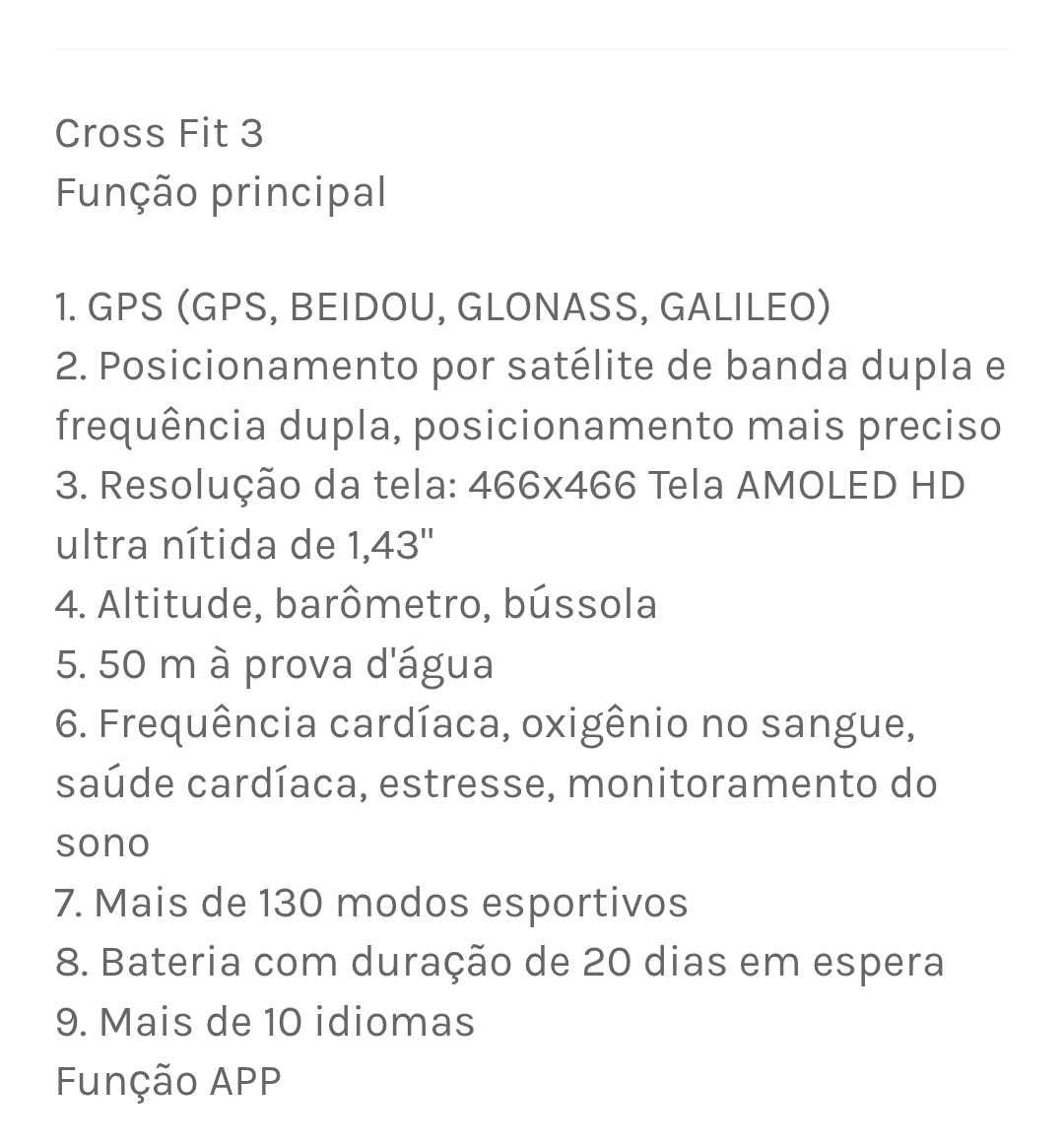 Relógio North Edge CrossFit 3