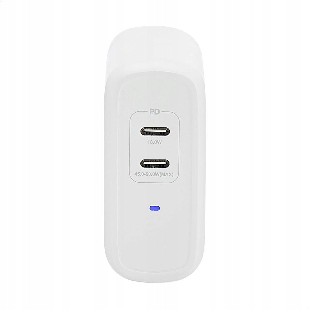 Ładowarka ścienna USB C z 2 przyłączami, 63 W, GaN