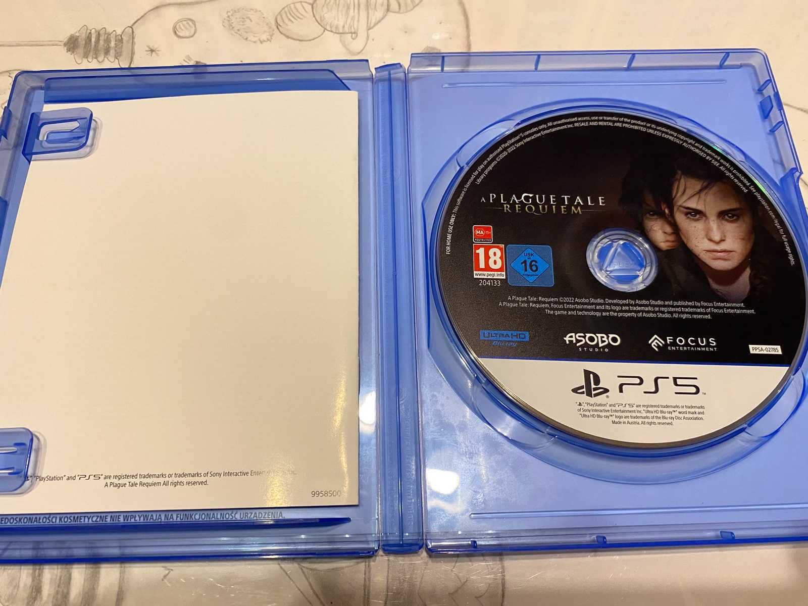 A Plague Tale Requiem Ps5 polska wersja bez rys