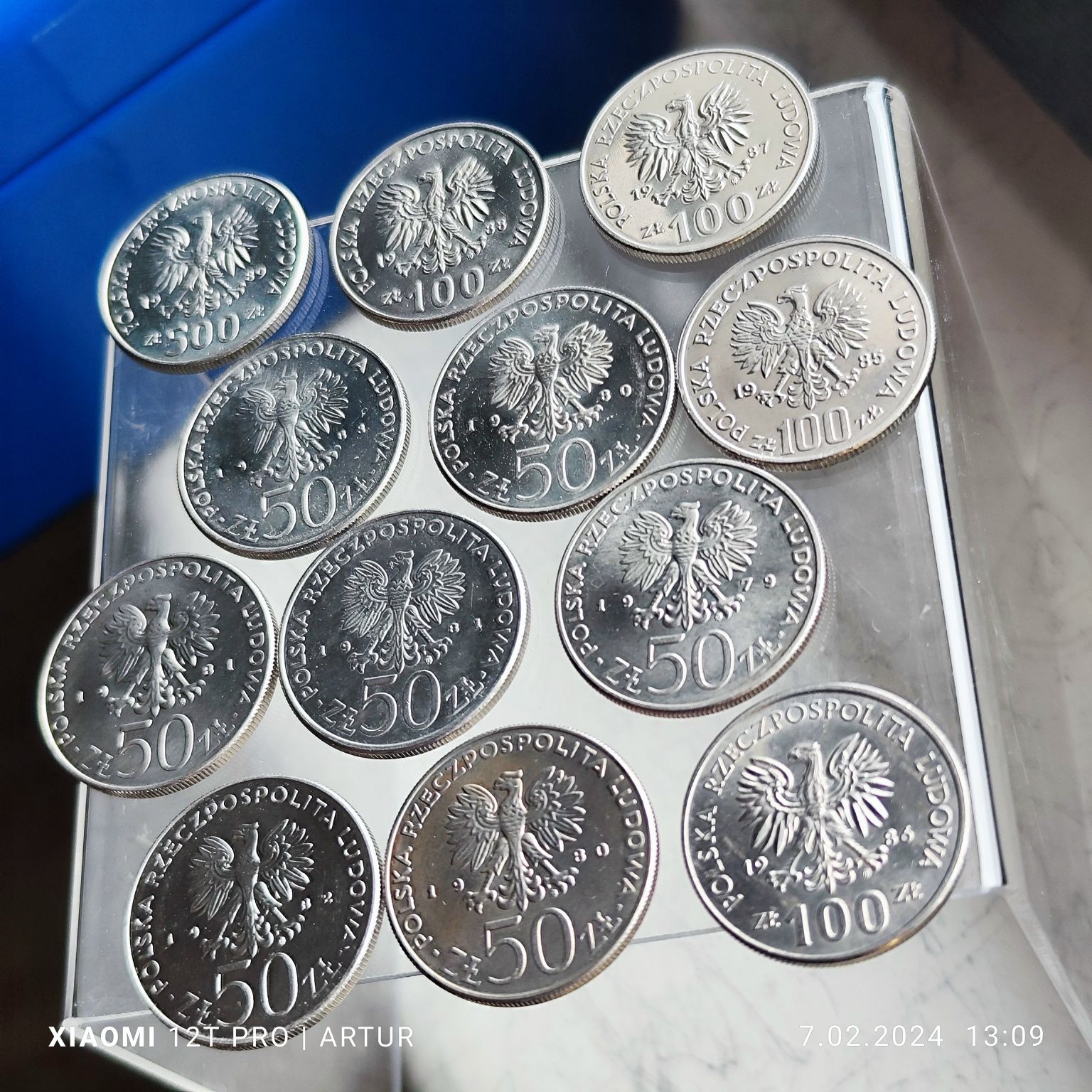 12 pięknych menniczych monet z PRL poczet królów zest 2