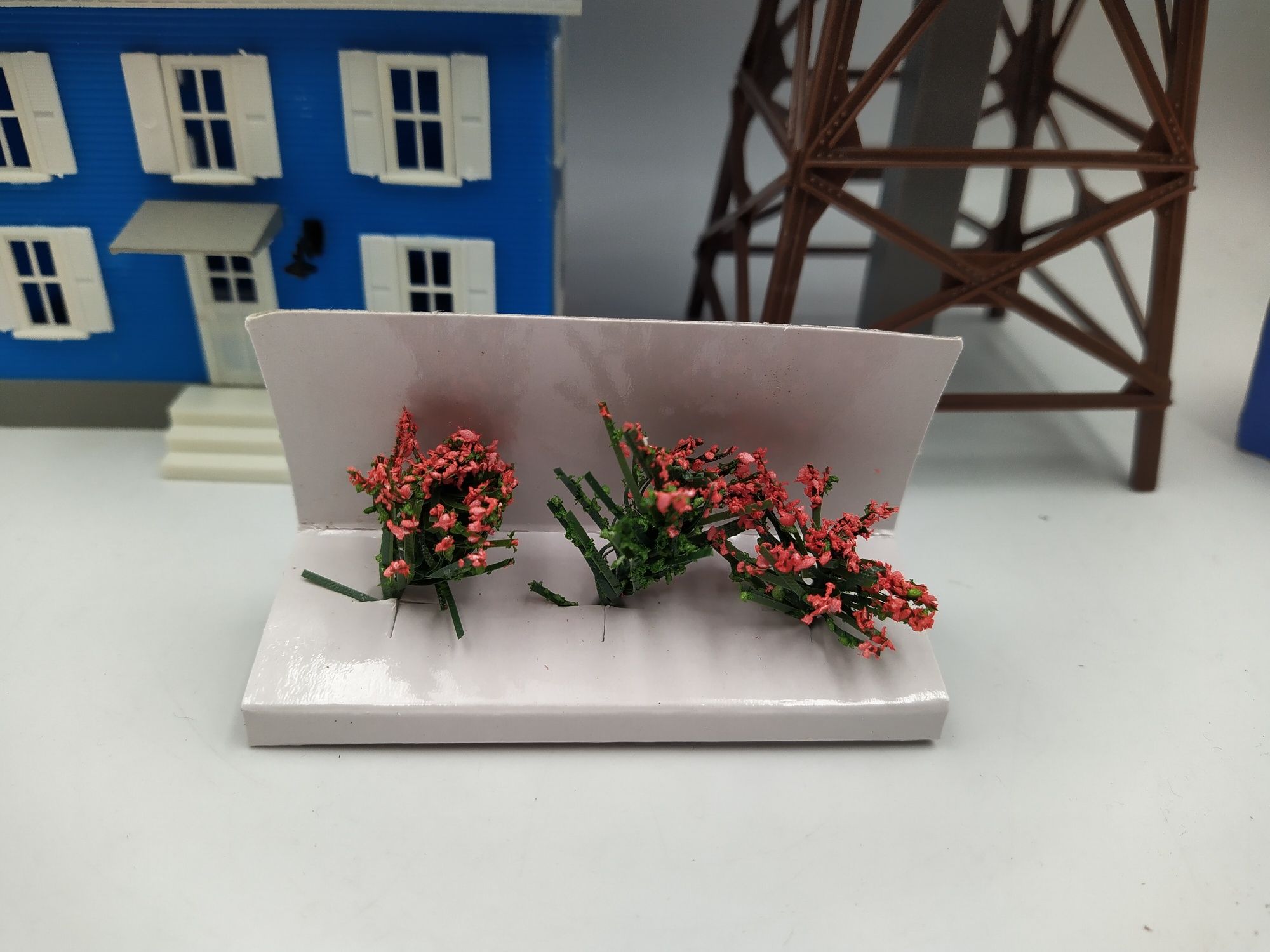 Domki krzaki bale diorama makieta zestaw Eaglemoss 1:87 H0