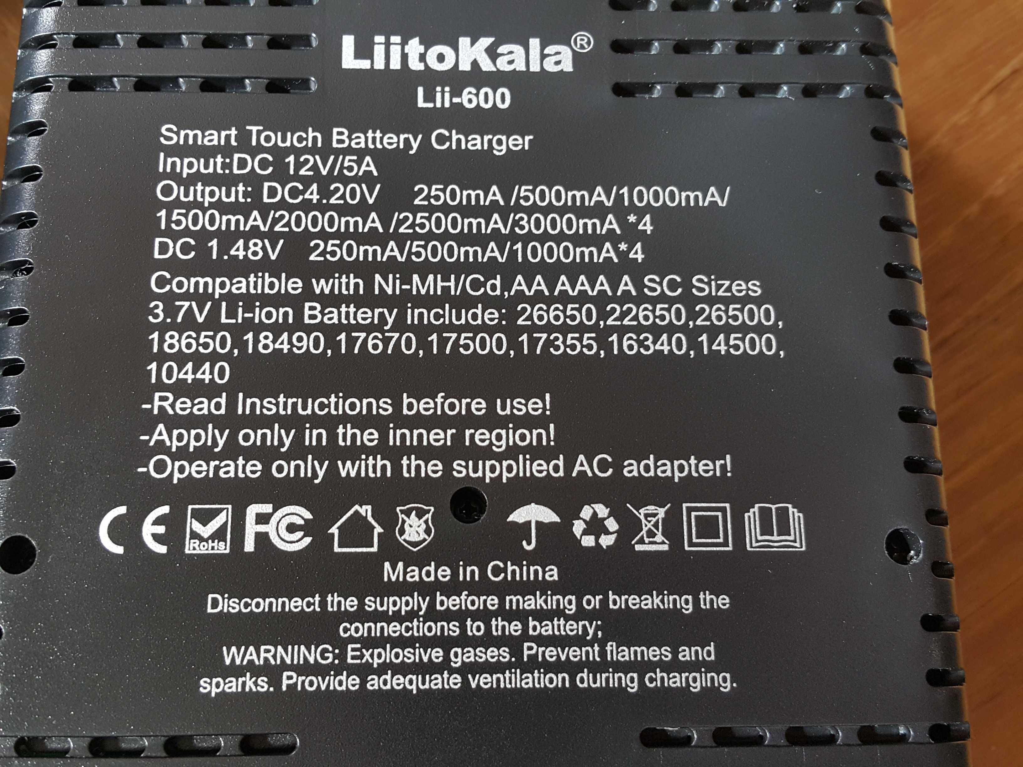 nowa Ładowarka akumulatorów LiitoKala Lii-600 Li-Ion 21700 AA 18650